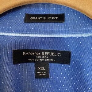 Banana Republic grant slim fit 100% cotton button down shirt